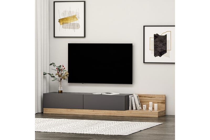 Majör Tv-bänk 180 cm - Antracit/Valnöt - Möbler - Tv möbel & mediamöbel - TV bänk & mediabänk