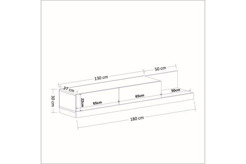 Majör Tv-bänk 180 cm - Antracit/Valnöt - Möbler - Tv möbel & mediamöbel - TV bänk & mediabänk