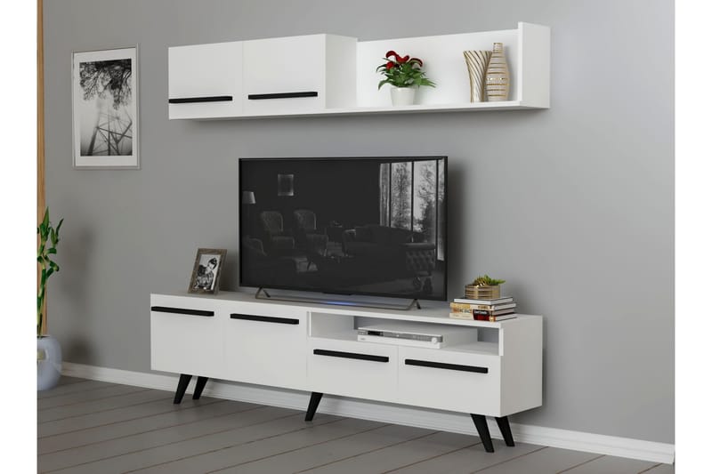 Mono Tv-möbelset 180x22 cm Vit - Hanah Home - TV-möbelset