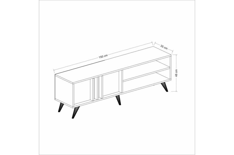 Munna Tv-bänk 150 cm - Antracit/Ek - Möbler - Tv möbel & mediamöbel - TV bänk & mediabänk