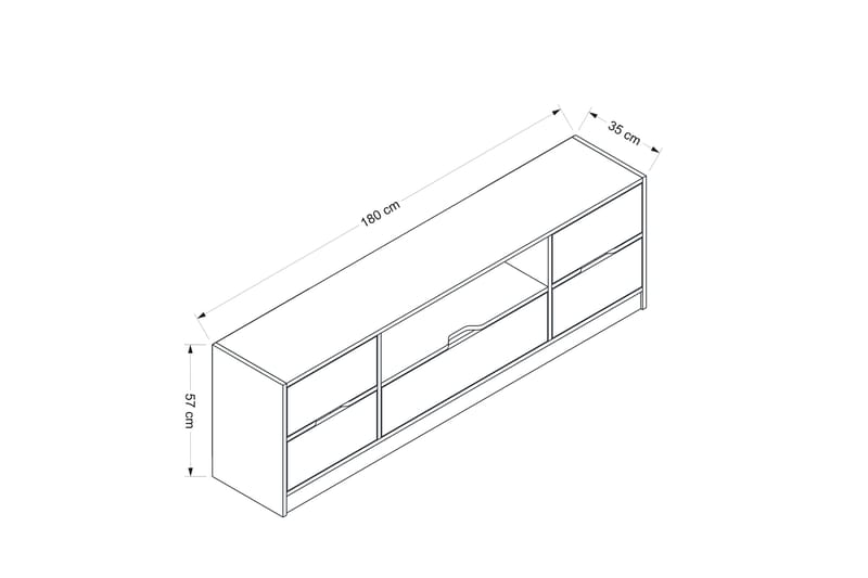 Munna Tv-bänk 180 cm - Valnöt/Antracit - Möbler - Tv möbel & mediamöbel - TV bänk & mediabänk