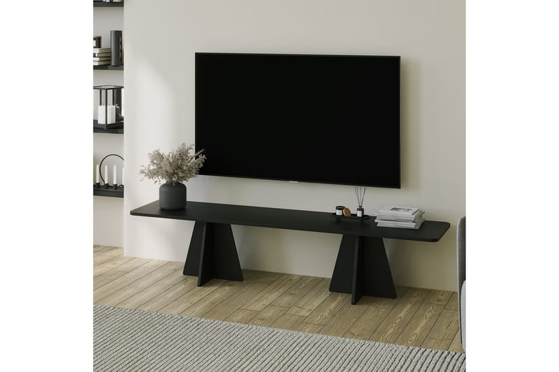 Munne Tv-bänk 180 cm - Svart - Möbler - Tv möbel & mediamöbel - TV bänk & mediabänk