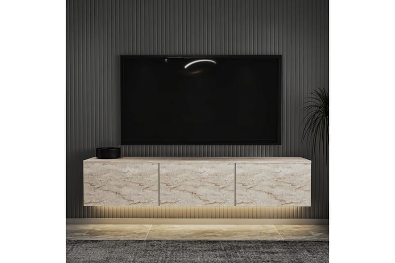 Neon Tv-bänk 160 cm Beige - Beige - Möbler - Tv möbel & mediamöbel - TV bänk & mediabänk