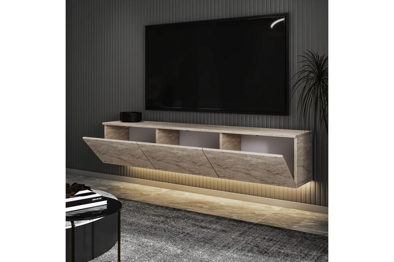 Neon Tv-bänk 160 cm Beige - Beige - Möbler - Tv möbel & mediamöbel - TV bänk & mediabänk