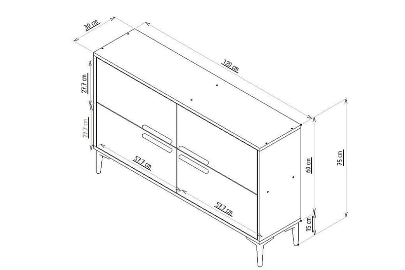 Patro Tv-bänk 120 cm - Ek - Möbler - Tv möbel & mediamöbel - TV bänk & mediabänk