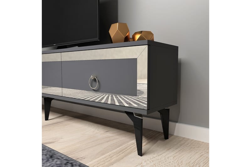 Ponny Tv-bänk 180 cm - Antracit/Silver - Möbler - Tv möbel & mediamöbel - TV bänk & mediabänk