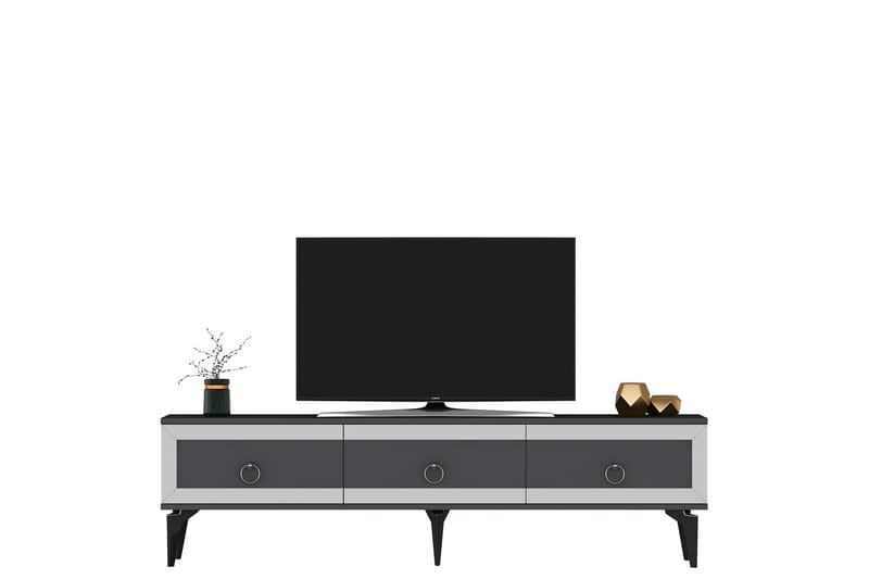 Ponny Tv-bänk 180 cm - Antracit/Silver - Möbler - Tv möbel & mediamöbel - TV bänk & mediabänk