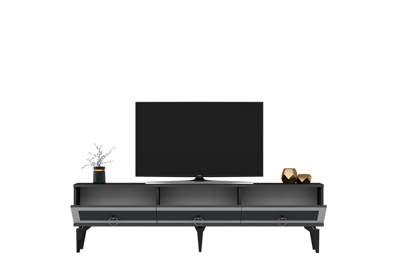 Ponny Tv-bänk 180 cm - Antracit/Silver - Möbler - Tv möbel & mediamöbel - TV bänk & mediabänk