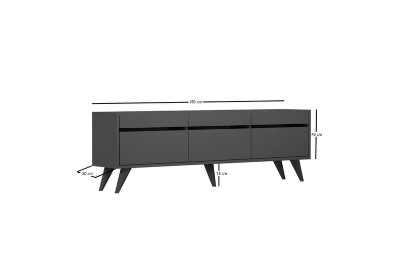 Relento Tv-bänk 150 cm - Antracit - Möbler - Tv möbel & mediamöbel - TV bänk & mediabänk