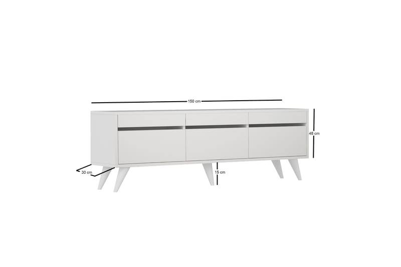 Relento Tv-bänk 150 cm - Vit - Möbler - Tv möbel & mediamöbel - TV bänk & mediabänk