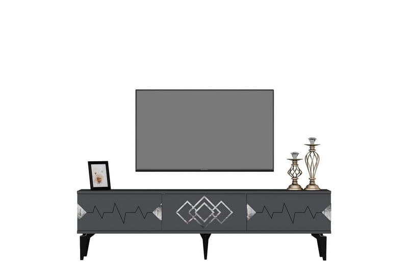 Ritim Tv-bänk 180 cm - Antracit/Silver - Möbler - Tv möbel & mediamöbel - TV bänk & mediabänk