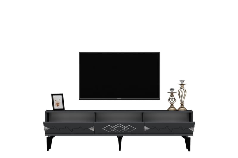 Ritim Tv-bänk 180 cm - Antracit/Silver - Möbler - Tv möbel & mediamöbel - TV bänk & mediabänk