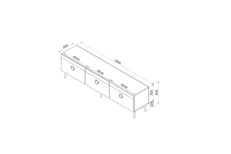 Safar Tv-bänk 150 cm - Valnöt - Möbler - Tv möbel & mediamöbel - TV bänk & mediabänk