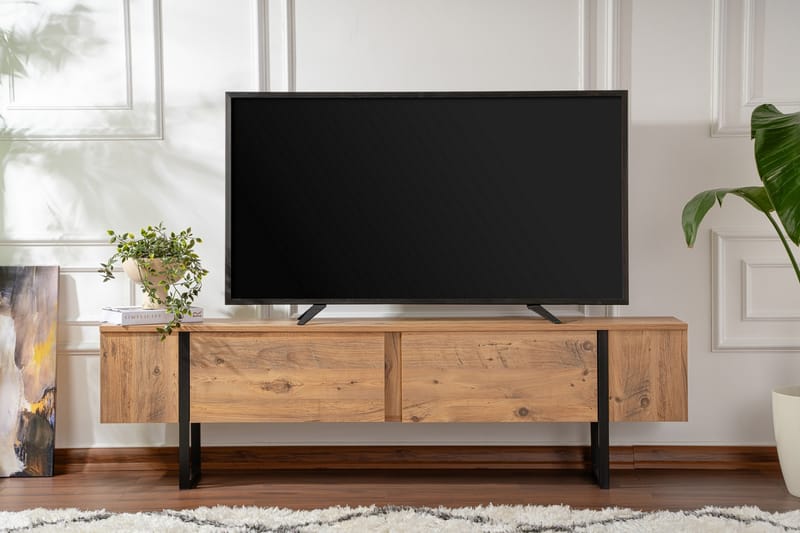 Serenity Tv-bänk 180x30 cm - Trä/Svart - Möbler - Tv möbel & mediamöbel - TV bänk & mediabänk