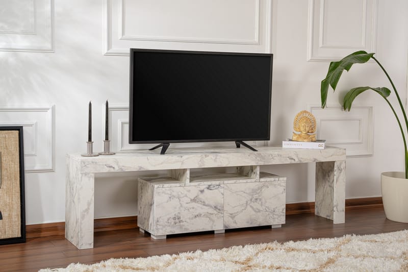 Shanah Tv-bänk 180x31 cm - Marmor/Beige - Möbler - Tv möbel & mediamöbel - TV bänk & mediabänk