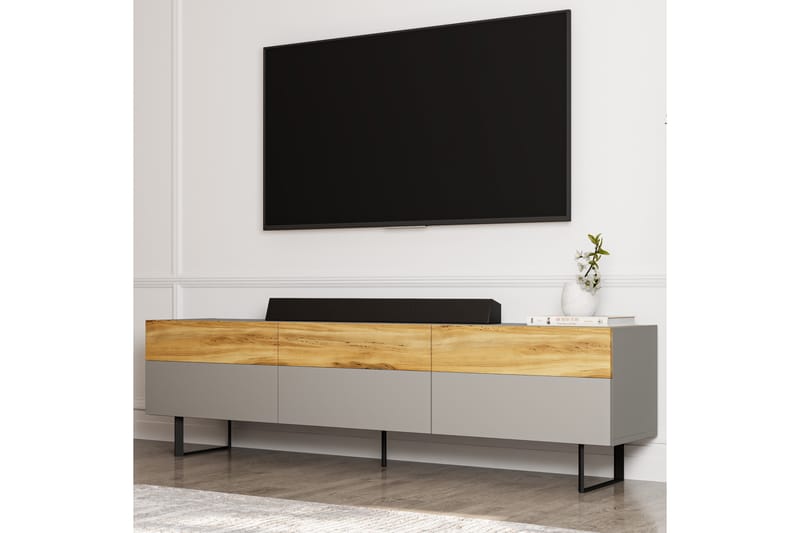 Sign Tv-bänk 180 cm - Grå/Ek - Möbler - Tv möbel & mediamöbel - TV bänk & mediabänk