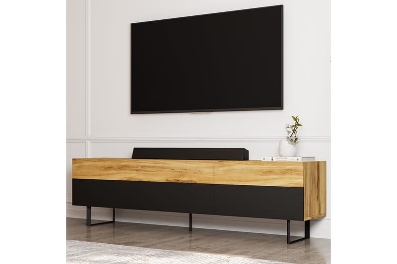 Sign Tv-bänk 180 cm - Svart/Ek - Möbler - Tv möbel & mediamöbel - TV bänk & mediabänk