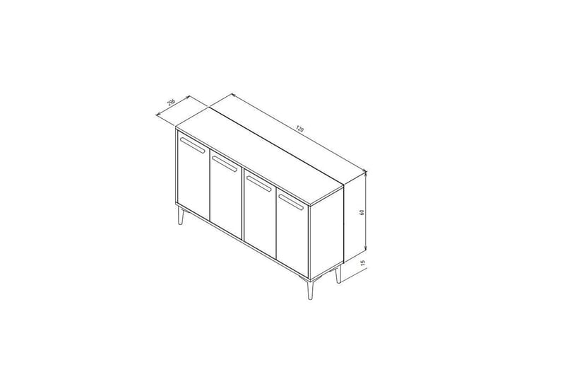 Stria Tv-bänk 120 cm - Antracit/Marmor - Möbler - Tv möbel & mediamöbel - TV bänk & mediabänk