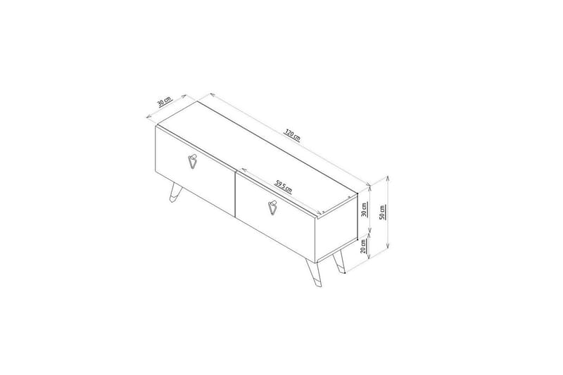 Tarab Tv-bänk 120 cm - Antracit - Möbler - Tv möbel & mediamöbel - TV bänk & mediabänk