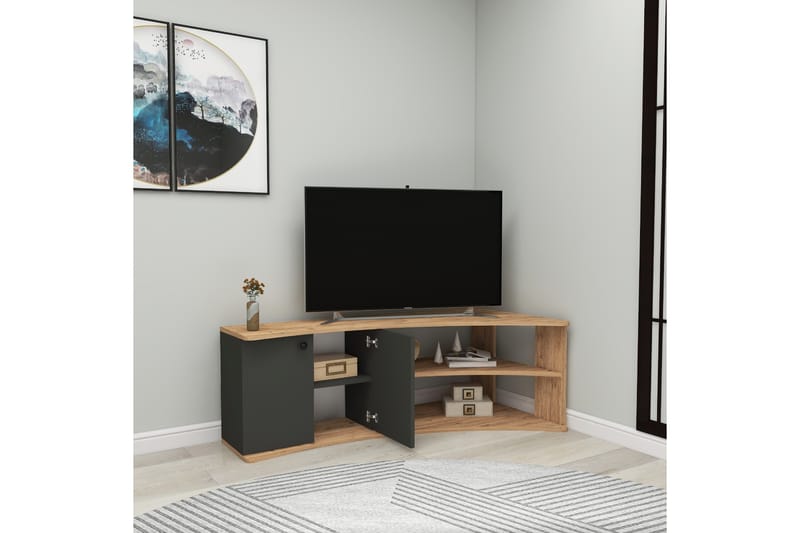 Termera Tv-bänk 135 cm - Brun/Antracit - Möbler - Tv möbel & mediamöbel - TV bänk & mediabänk