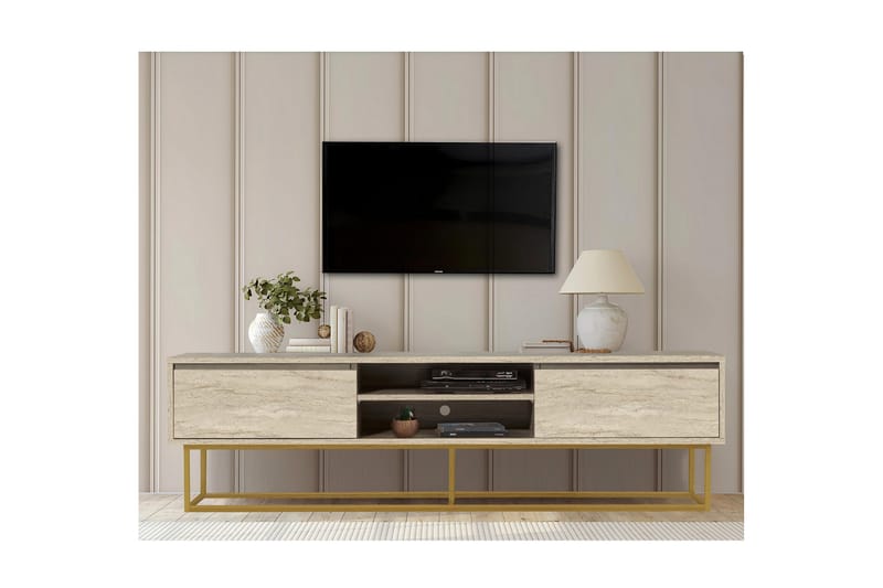 Toporias Tv-bänk 180 cm - Beige - Möbler - Tv möbel & mediamöbel - TV bänk & mediabänk