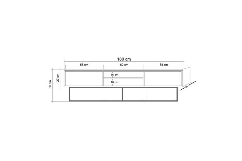 Toporias Tv-bänk 180 cm - Beige - Möbler - Tv möbel & mediamöbel - TV bänk & mediabänk