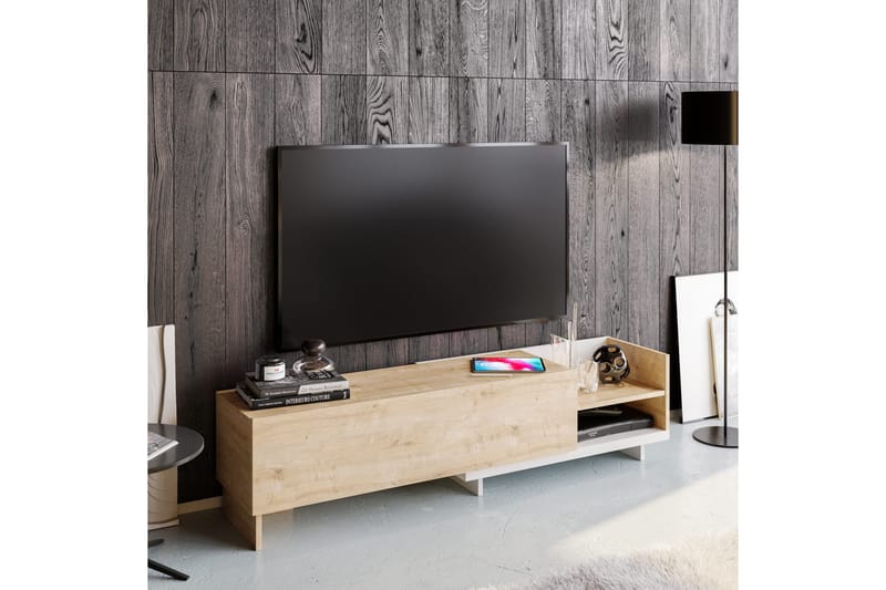 Andifli Tv-bänk 165x41 cm - Vit - TV bänk & mediabänk
