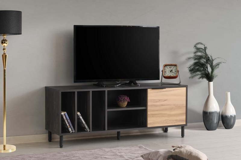 Ayleen Tv-bänk 140 cm - Mörkbrun/Natur - TV bänk & mediabänk