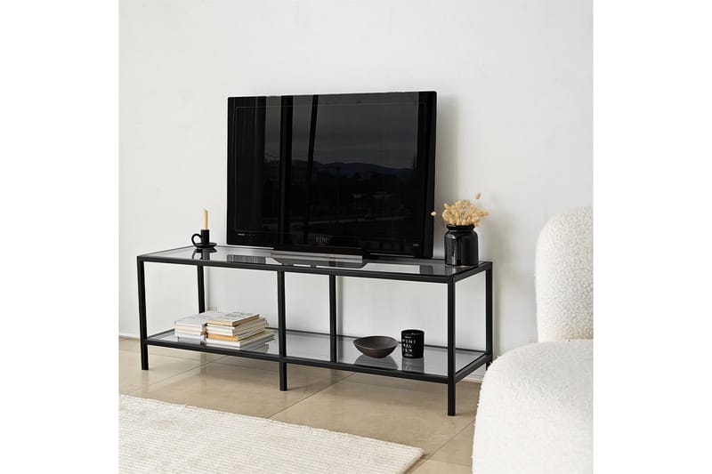 Condurso Tv-bänk 130 cm - Svart - Möbler - Tv möbel & mediamöbel - TV bänk & mediabänk