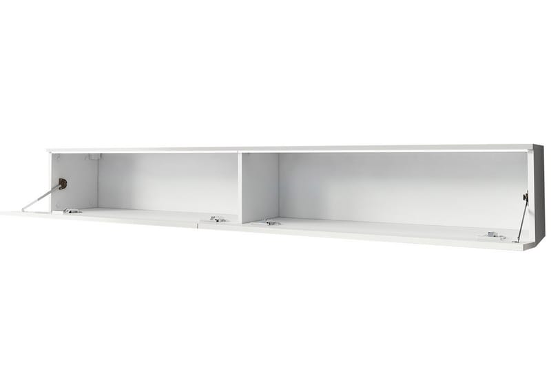 Cuguen TV-bänk 180 cm LED-belysning - Vit|Grå|Vit LED - TV bänk & mediabänk