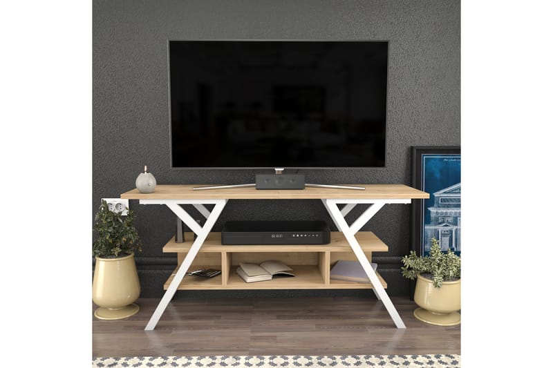 Desgrar Tv-bänk 120x55 cm - Vit - TV bänk & mediabänk