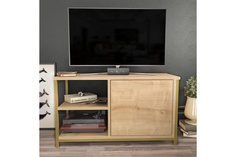Desgrar Tv-bänk 89,6x50,8 cm - Guld - TV bänk & mediabänk