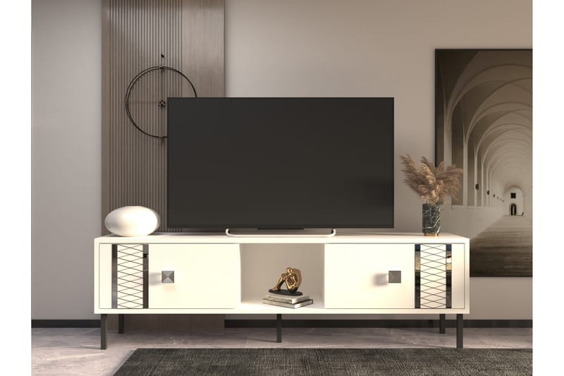 Frede Tv-bänk 150 cm - Silver - Möbler - Tv möbel & mediamöbel - TV bänk & mediabänk