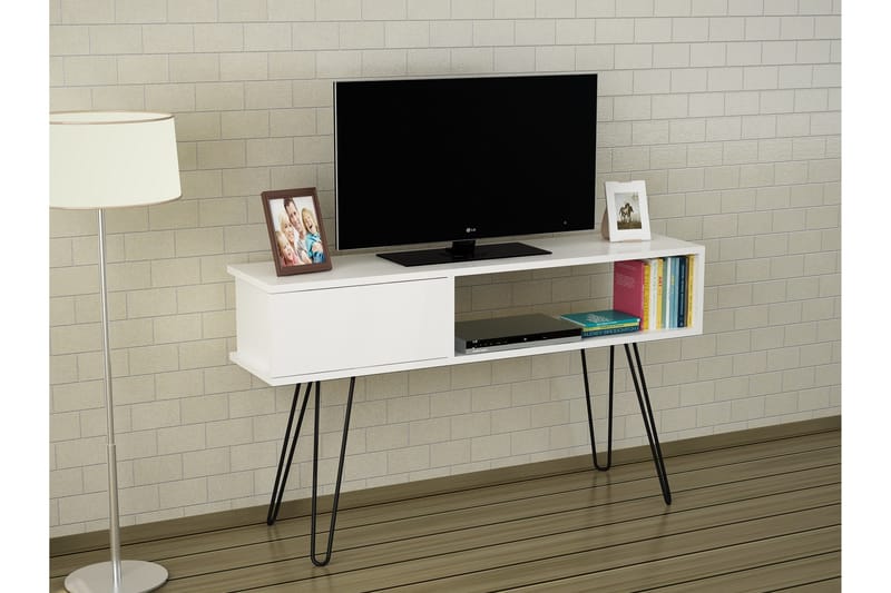 Furny Home Tv-bänk 120 cm - Vit - TV bänk & mediabänk