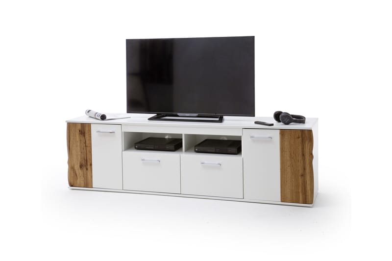 Granadie TV-bänk 203 cm - Vit/Trä/Natur - Möbler - Tv möbel & mediamöbel - TV bänk & mediabänk