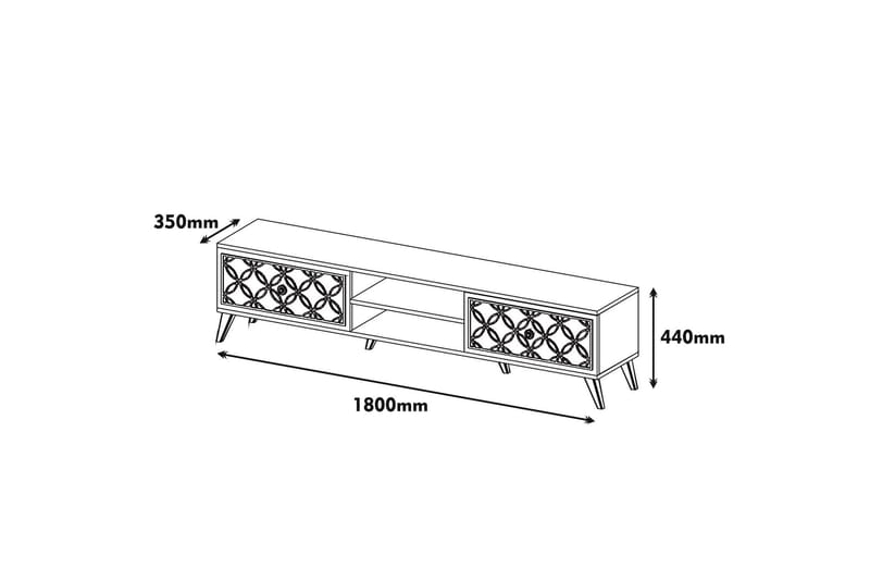 Hovdane TV-Bänk 180 cm - Brun - TV bänk & mediabänk