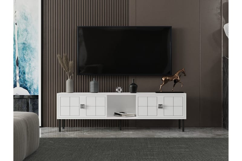 Keary Tv-bänk 150 cm - Silver - Möbler - Tv möbel & mediamöbel - TV bänk & mediabänk