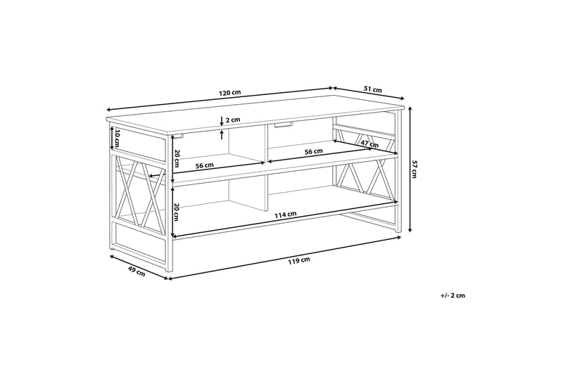 Melnychuk TV-Bänk 120 cm - Brun - TV bänk & mediabänk