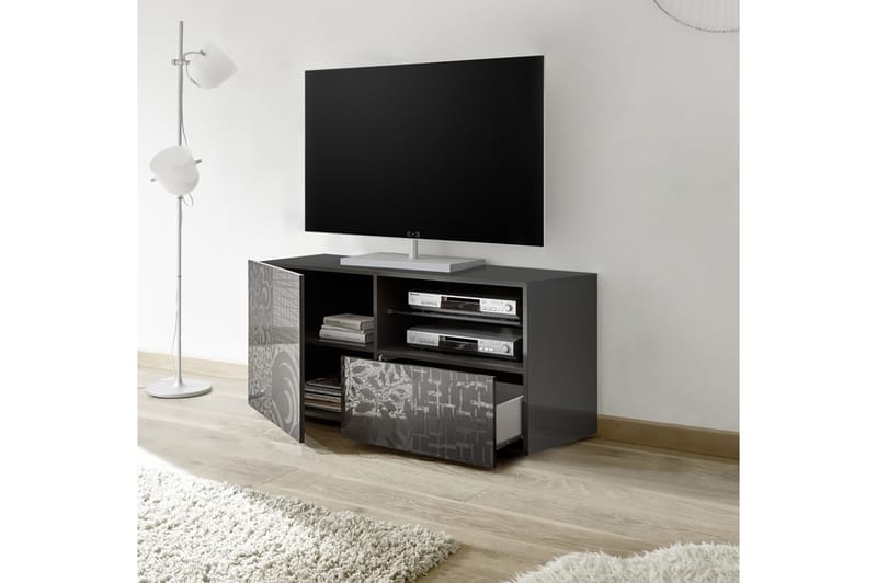 Mironne TV-bänk 122 cm - Grå - TV bänk & mediabänk