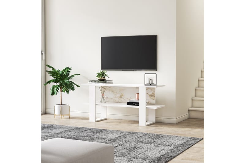 Osteria Tv-bänk 120 cm - Vit - TV bänk & mediabänk