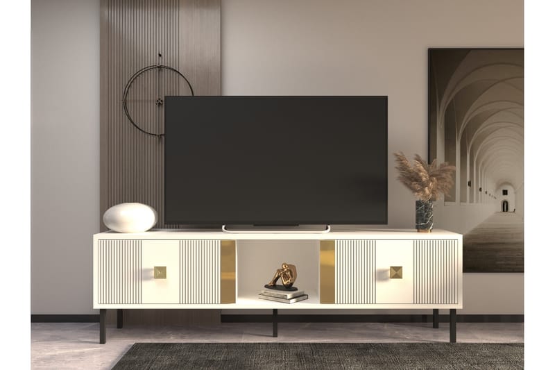 Portes Tv-bänk 150 cm - Guld - Möbler - Tv möbel & mediamöbel - TV bänk & mediabänk