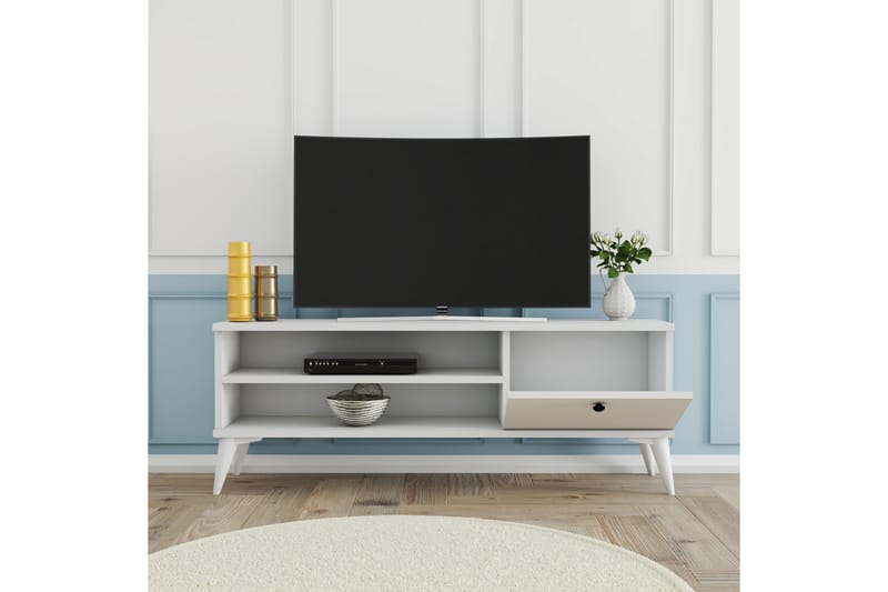 Reyne Tv-bänk 120 cm - Vit - Möbler - Tv möbel & mediamöbel - TV bänk & mediabänk