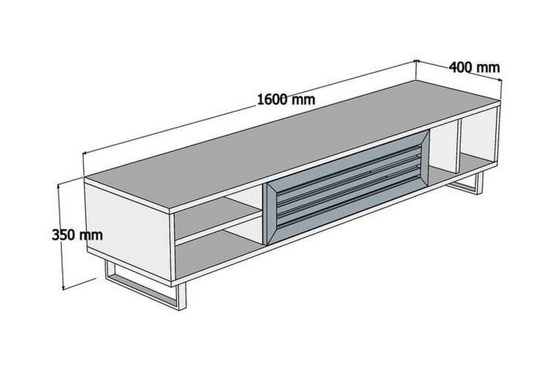 Rinorea Tv-bänk 160x35 cm - Brun - TV bänk & mediabänk