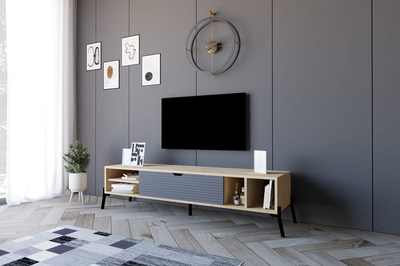 Rinorea Tv-bänk 160x36 cm - Blå - TV bänk & mediabänk