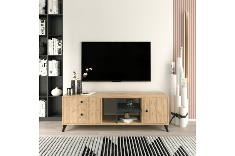 Ruelle Tv-bänk 150 cm - Natur - TV bänk & mediabänk