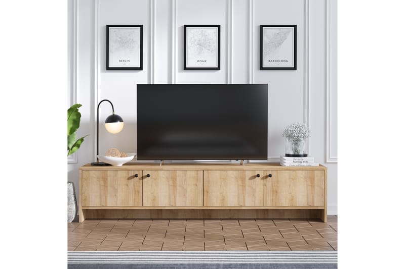 Saddaro Tv-bänk 180 cm - Natur - TV bänk & mediabänk