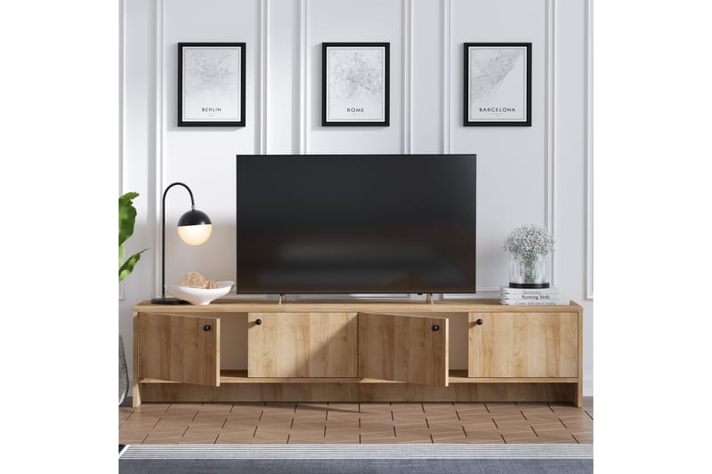 Saddaro Tv-bänk 180 cm - Natur - TV bänk & mediabänk