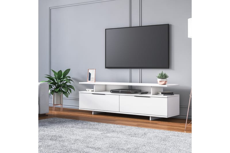 Sanjati Tv-bänk 150 cm - Vit - TV bänk & mediabänk