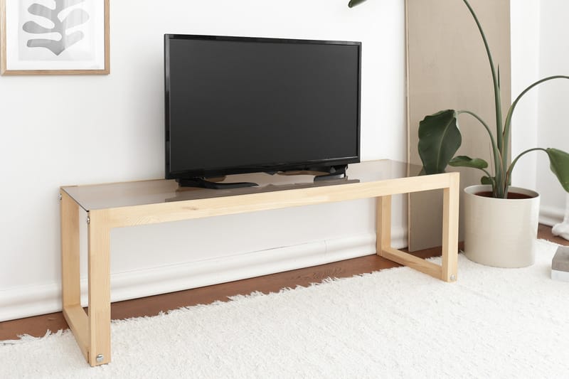 Sqandie Tv-bänk 130 cm - Natur - TV bänk & mediabänk
