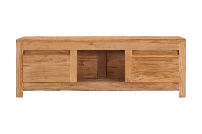 TV-bänk 100x30x35 cm massiv teak - Brun - Möbler - Tv möbel & mediamöbel - TV bänk & mediabänk